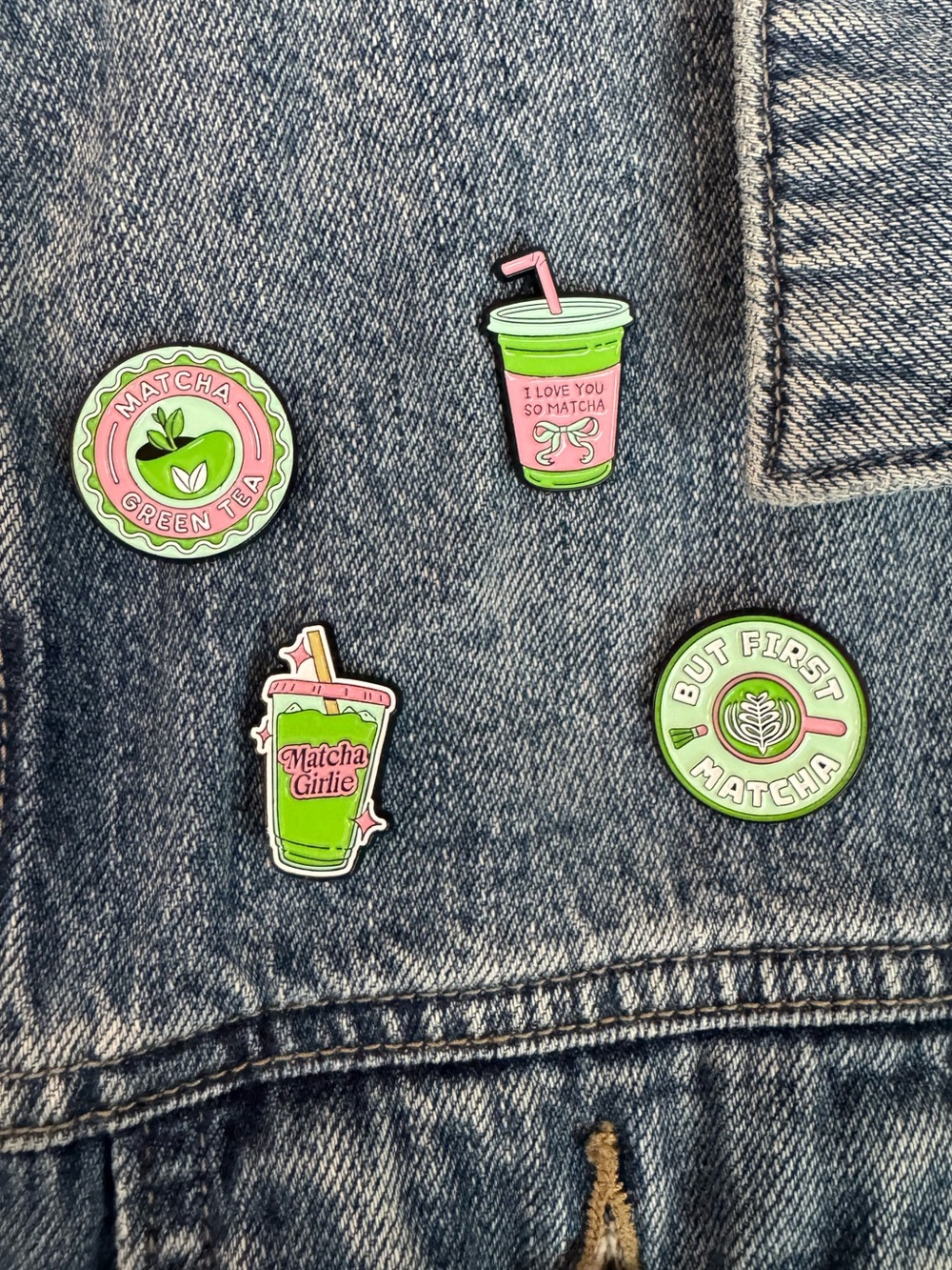 Matcha Lover Enamel Pin | Cute Green Tea & Cafe Aesthetic Gift - Picture 1 of 5